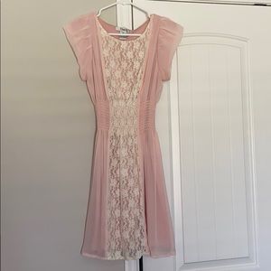 Pink lace dress